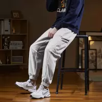 [3件8.5折101.9元,叠加优惠券]唐狮秋冬休闲裤男宽松摇粒绒运动长裤子男潮牌束脚裤