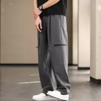 [8.5折价101.9元叠加优惠券]唐狮秋季男休闲裤宽松运动裤阔腿裤工装长裤子男生潮流牌