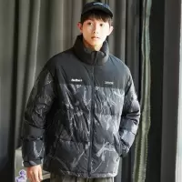 [2件8.8折404.7元,叠加优惠券]唐狮冬季新款潮牌立领满印羽绒服男短款拼接加厚宽松外套男