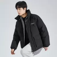 [3件8.5折424.9元,叠加优惠券]唐狮冬季新款男羽绒服假两立领短款面包服学生加厚外套潮款
