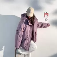 [1折价99.9元叠加优惠券]唐狮羽绒服女新款韩版连帽加绒加厚工装风休闲百搭外套