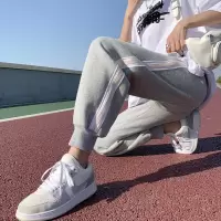 [1折价39.9元,叠加优惠券]唐狮束脚条纹休闲卫裤女运动宽松潮流百搭