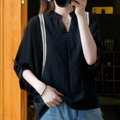 [1折价49.9元,叠加优惠券]了不起的女孩唐狮旗下夏雪纺女衬衣女短袖宽松女士衬衫女
