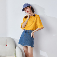 唐狮半袖女夏上衣新款体恤时尚百搭韩版卡通动漫图案印花T恤