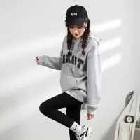 [1折价49.9元叠加优惠券]唐狮春季款卫衣女款连帽学院风复古字母上衣韩版简约休闲潮