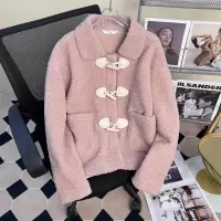 [1折价79.9元,叠加优惠券]唐狮秋冬季外套女摇粒绒翻领牛角扣外套宽松甜美淑女风