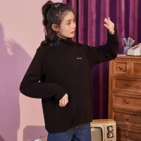 [1折价42.9元叠加优惠券]唐狮摇粒绒立领外套女春秋新款韩版时尚百搭长袖秋冬尚新款