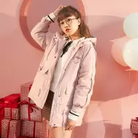 [1折价146.9元叠加优惠券]唐狮秋冬新款防风派克服工装羽绒服女中长款厚外套时尚潮ins