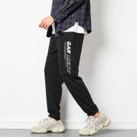 唐狮春季新款休闲裤男宽松潮牌运动长裤子黑色束脚卫裤韩版