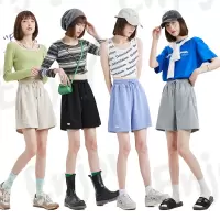 [1折价29.9元叠加优惠券]唐狮春夏新款休闲裤女夏季薄款垂感显瘦灰色运动裤大码潮ins