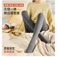 [99元任选5件]任选件唐狮加厚打底袜裤踩脚连裤袜女紧身显瘦弹力袜日系针织条纹打底袜