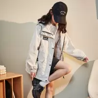 [1折价69.9元,叠加优惠券]唐狮春季外套女小众设计感连帽韩版宽松薄款外套时尚百搭