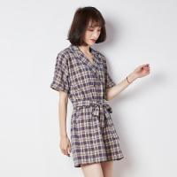 唐狮onlineeyes春夏新款女休闲裤连体短裤时髦宽松显瘦连体裤女网红