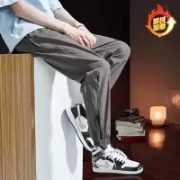 [1折价42.9元叠加优惠券]唐狮春新款休闲裤男束脚长裤黑色速干运动裤子韩版潮流工装裤