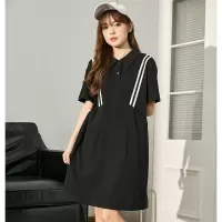 [1折价42.9元,叠加优惠券]唐狮显瘦黑色连衣裙女夏新款polo裙女短款裙子女夏季休闲女装w