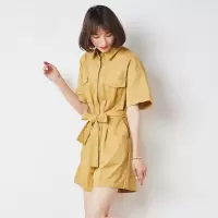 [1折价52.9元,叠加优惠券]唐狮夏装新款女休闲裤连体女短裤工装连体裤子高街ins潮