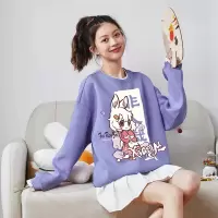 [1折价39.9元,叠加优惠券]唐狮春秋新款薄款宽松韩版连帽卫衣女黑色百搭休闲学院风上衣女
