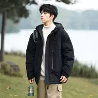 [1折价99.9元叠加优惠券]唐狮 棉服棉衣外套男士棉衣男棉服外套男连帽活页口袋小细节棉衣