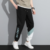 唐狮 男士休闲裤款休闲裤男夏季男拼接束腿休闲长裤休闲裤男