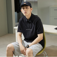 唐狮 男式POLO衫POLO衫男字母小印花短袖POLO衫男POLO