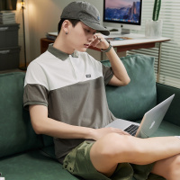 唐狮 男式polo衫polo衫男短袖拼接男士polo衫短袖男装上衣
