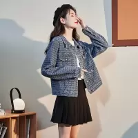 [1折价76.9元,叠加优惠券]唐狮 女翻领肌理感牛仔外套