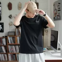 [1折价26.9元,叠加优惠券]唐狮 男式T恤小文字印花短袖t短袖T恤夏短袖男款短袖T恤