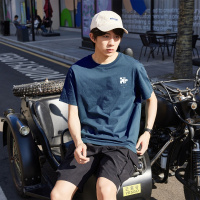 [1.5折价28元]唐狮 男款T恤短袖小图案印花短袖t男装短袖T恤短袖男款