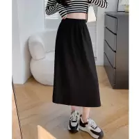 [1折价36.9元,叠加优惠券]唐狮 春秋冬季半身裙女款气质淑女风纹理感半身长裙小众设计感