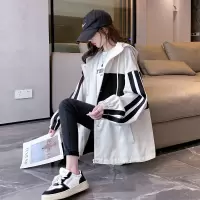 [1折价69.9元,叠加优惠券]唐狮 |春季外套女连帽拼接小众设计感宽松上衣韩系ins潮