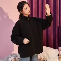 [1折价59.9元叠加优惠券]唐狮 | 女立领摇粒绒开衫外套