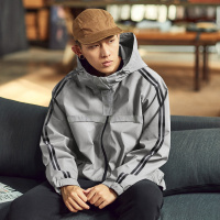 唐狮 男士外套秋季新款外套男轻薄连帽拉链男式夹克男装外套