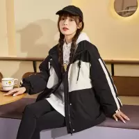 [1折价89.9元叠加优惠券]唐狮 冬季棉衣女宽松立领撞色拼接加厚棉服外套休闲百搭