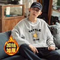 唐狮 | 男生日系运动风休闲风圆领卫衣宽松长袖卫衣图案印花可爱加绒卫衣