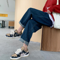 唐狮 | 直筒牛仔裤女宽松新款秋冬季原色高腰复古百搭显瘦裤子