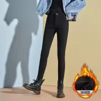 [1折价26.9元,叠加优惠券]唐狮 | 冬季打底裤女加绒保暖紧身裤黑色显瘦一颗扣加绒魔术裤打底裤女