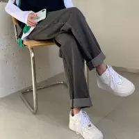[1折价42.9元,叠加优惠券]唐狮 | 春夏季新款女牛仔裤显瘦拖地阔腿裤原色宽松时尚牛仔阔腿裤子女