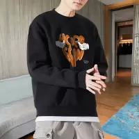 [1折价39.9元,叠加优惠券]唐狮 | 男士卫衣男秋冬男款运动卫衣男前片大爱心图案圆领卫衣