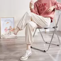 [1折价39.9元,叠加优惠券]唐狮休闲裤女夏薄款韩版垂感高腰百搭显高显瘦休闲裤ins潮