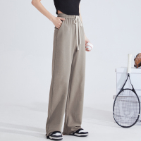 [2.5折价83元]唐狮阔腿运动裤女夏季新款宽松软糯针织基础款休闲长裤薄款