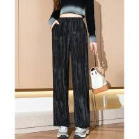 唐狮糯米裤新款女冬季显瘦百搭阔腿长裤加绒毛呢直筒休闲裤lj