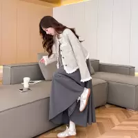 [3件8.5折229.4元,叠加优惠券]唐狮新款气质温柔网红小香风外套女小众富家千金秋季穿搭