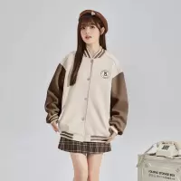 [3件8.5折178.4元,叠加优惠券]唐狮棒球服外套女春秋新款美式复古好看休闲小个子上衣cd