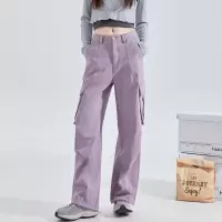 唐狮工装裤女2024秋季新款美式多袋两穿阔腿休闲裤设计感长裤kz
