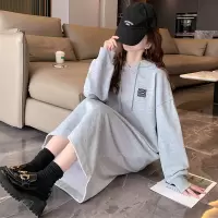 [3件8.5折152.9元,叠加优惠券]唐狮卫衣裙早春显瘦连衣裙女装裙子春秋款女春装女新款长裙s