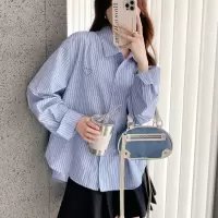 [3件8.5折110.4元,叠加优惠券]唐狮早秋新款长袖衬衫女办公室温柔简约条纹女士衬衫外套潮d