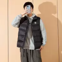 [3件8.5折297.4元,叠加优惠券]唐狮秋冬冬季新款保暖马甲男羽绒背心百搭前胸小标羽绒背心