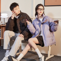 [2.5折价394元]唐狮冬季羽绒服新款情侣男立领多道绗线短款羽绒服复古潮流