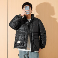 [2.5折价388元]唐狮秋冬款男羽绒冬季男立领仿皮立体袋百搭短款羽绒服男潮款