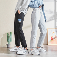 唐狮新款情侣束腿羽绒裤撞色织唛标休闲男女鹅绒运动裤G